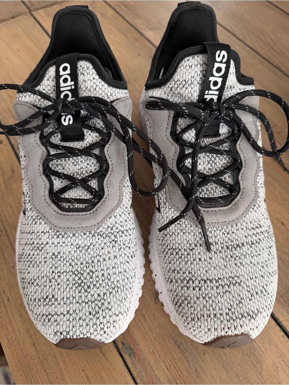 adidas Women Grey and Black Knit Sneakers